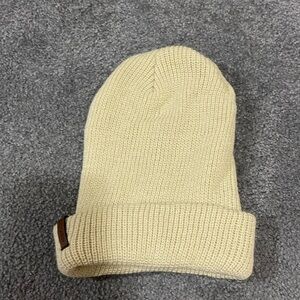 Great Lakes Waffle Knit Beanie in Cream